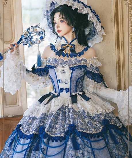 HinanaQueena /  千刻玲瓏 ロングドレス ウエディングドレス フルセット [LO1660]