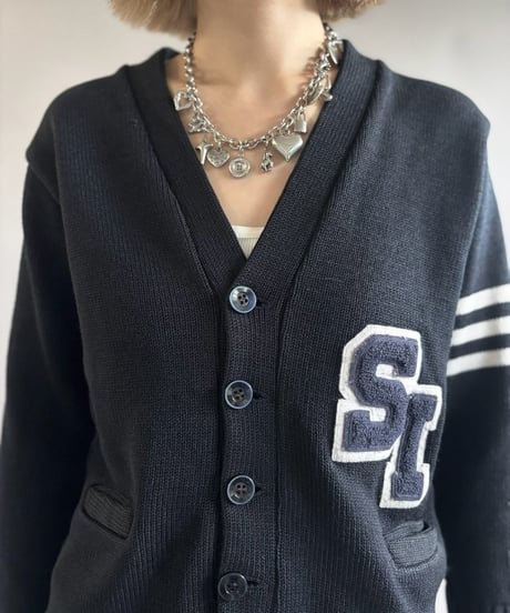 【USED】 Lettered Knit Cardigan / 261031-005