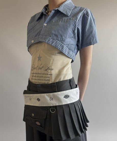 【Chinatsu Aoyama】 RE Makers Shirt Stripe / 260813-030