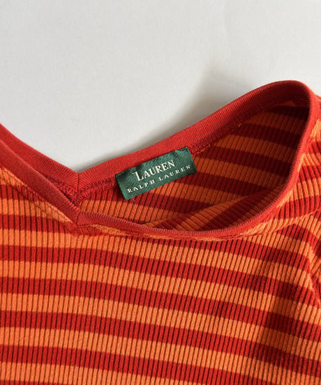 【USED】 Lauren Ralph Lauren Bolder Cotton Knit Top / 260905-006