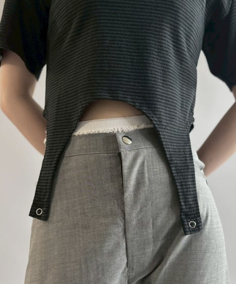 【RE;CIRCLE】RE Multi Border Leotard Top / 260713-002