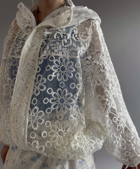 【RE;CIRCLE】RE Crochet  Hooded Blouson / 260709-013