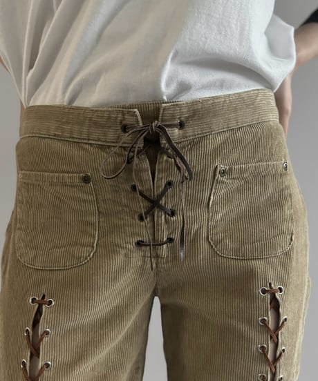 【RE;CIRCLE】 RE Lace-up Cords Pants / 261008-016