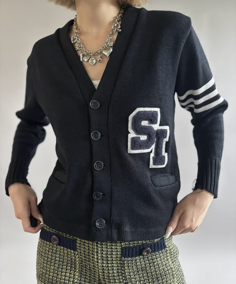 【USED】 Lettered Knit Cardigan / 261031-005