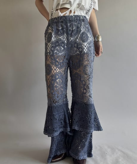 【RE;CIRCLE】  RE  Crochet Tiered Pants/ 260810-039