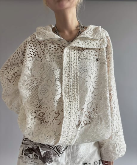 【RE;CIRCLE】RE Crochet  Hooded Blouson / 260709-015