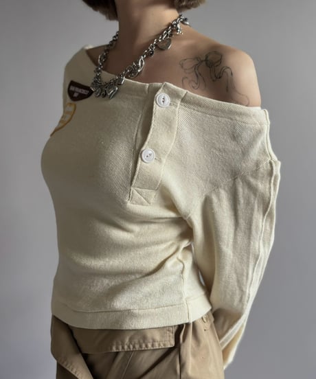 【RE;CIRCLE】 RE Under Wear Boat Neck Shirt  / 261015-021