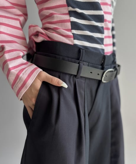 【Chinatsu Aoyama】 Suit Docking Wide Pants  /  2601022-005