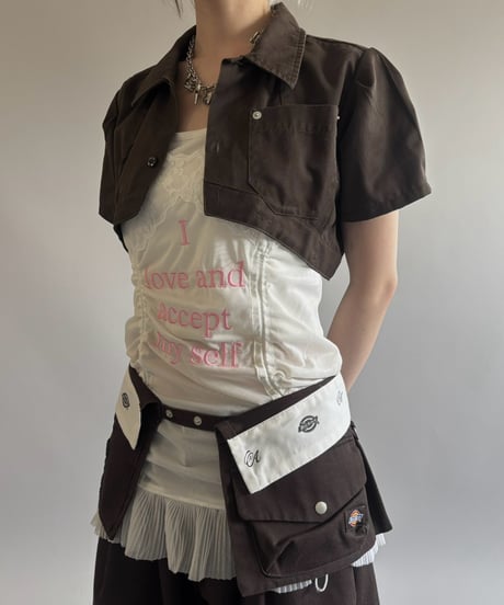 【Chinatsu Aoyama】 RE Makers Shirt Brown / 260813-024