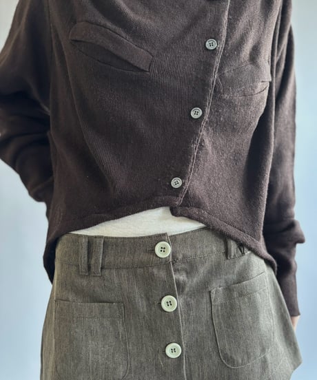 【RE;CIRCLE】 RE Deformed Acrylic Cardigan / 261005-008