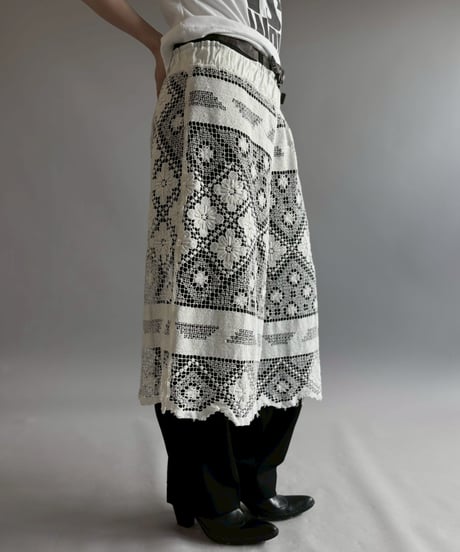 【RE;CIRCLE】 RE Crochet Lace Wide Half Pants / 260709-010
