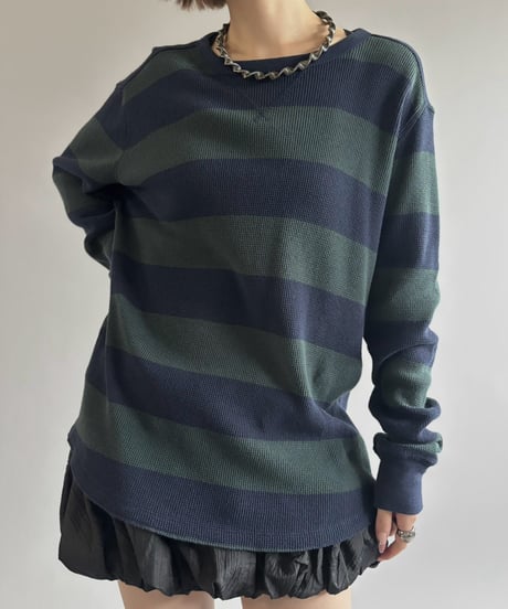 【USED】 GAP Striped Thermal L/S Tee / 261003-012