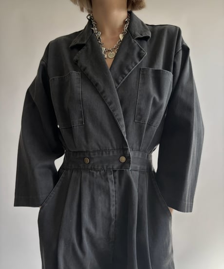 【USED】 Two-Tuck Cotton Jump Suit / 261024-011