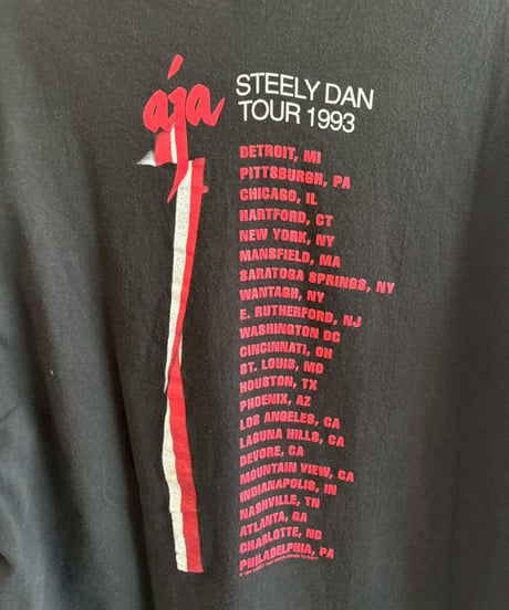 【USED】 Made in USA 93's aja STEELY DAN TOUR T-Shirt/ 260718-012