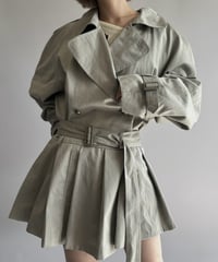 【RE;CIRCLE】 RE Pleated Hem Trench Coat  / 261019-029
