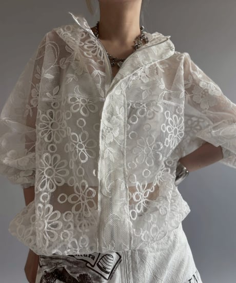 【RE;CIRCLE】RE Crochet  Hooded Blouson / 260709-014