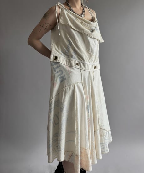 【USED】 Printed Canvas Flare One-Piece / 260926-009