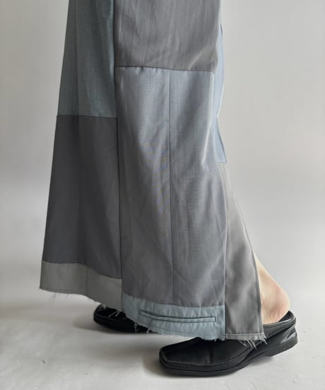 【Chinatsu Aoyama】 Suit Patchwork Camisole Long One-Piece /  2601022-046
