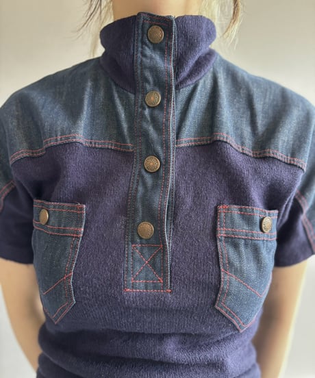 【USED】 70's Neiman Marcus Switching Knit / 260926-016