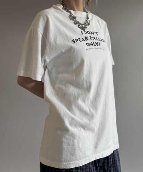 【USED】 90's IDON'T SPEAK ENGLISH ONLY T-Shirt / 260822-022