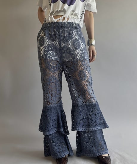 【RE;CIRCLE】  RE  Crochet Tiered Pants/ 260810-039