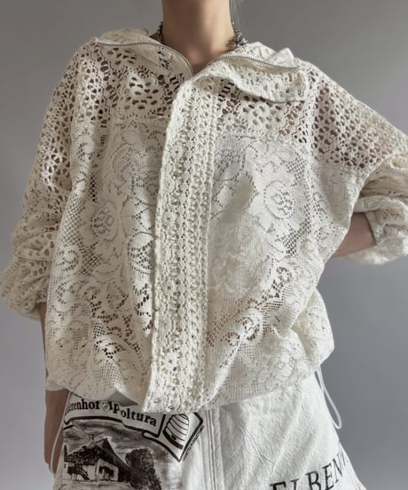 【RE;CIRCLE】RE Crochet  Hooded Blouson / 260709-015