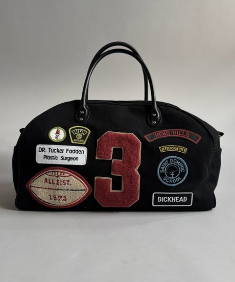 【RE;CIRCLE】 RE French Bedcover Boston Bag Wappen Black /261026-030