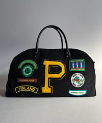 【RE;CIRCLE】 RE French Bedcover Boston Bag Wappen Black /261015-045
