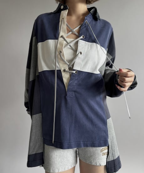 【RE;CIRCLE】 RE Lace-Up Rugger Shirt  /261015-006