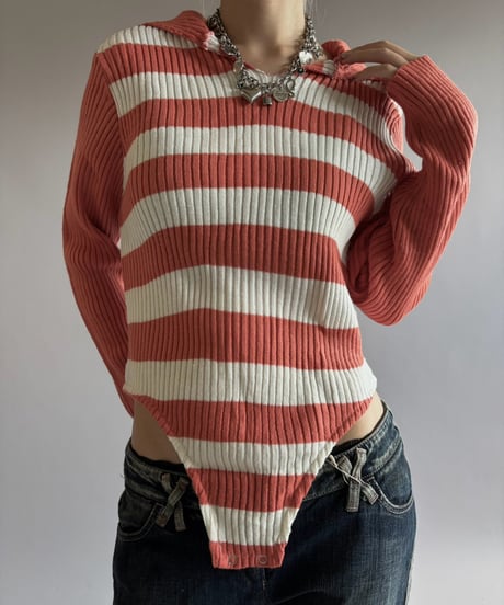 【RE;CIRCLE】 RE Rib Knit Leotard Top /261001-017