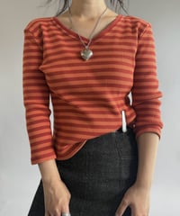 【USED】 Lauren Ralph Lauren Bolder Cotton Knit Top / 260905-006