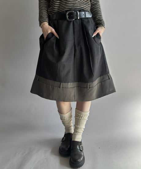 【Chinatsu Aoyama】 Suit Patchwork Camisole Mini One-Piece /  2601022-050
