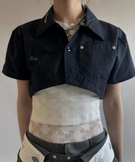 【Chinatsu Aoyama】 RE Makers Shirt Navy / 260813-036