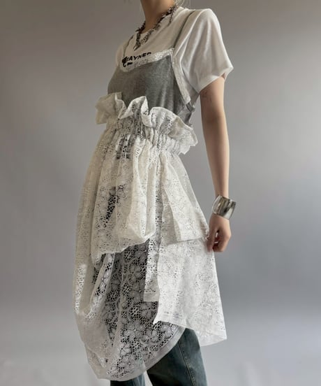 【RE;CIRCLE】RE Crochet Camisole＋Lace One-Piece / 260709-007