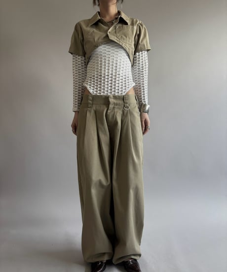 【Chinatsu Aoyama】 RE Makers Shirt Khaki / 260813-021