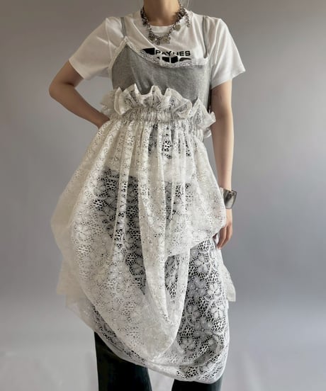 【RE;CIRCLE】RE Crochet Camisole＋Lace One-Piece / 260709-007