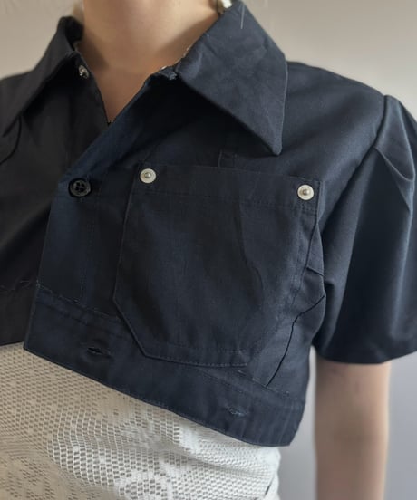 【Chinatsu Aoyama】 RE Makers Shirt Navy / 260813-038