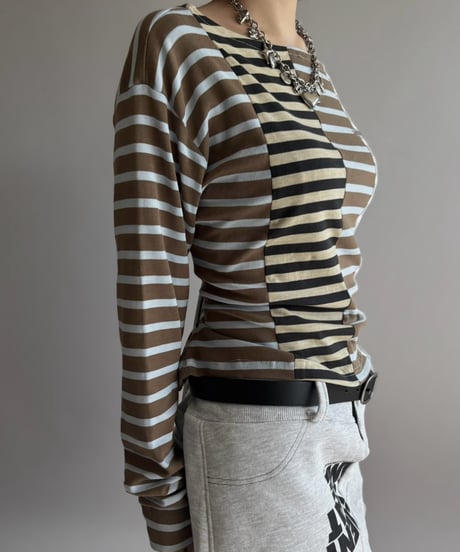 【Chinatsu Aoyama】 Patchwork Border Top  /  2601022-008