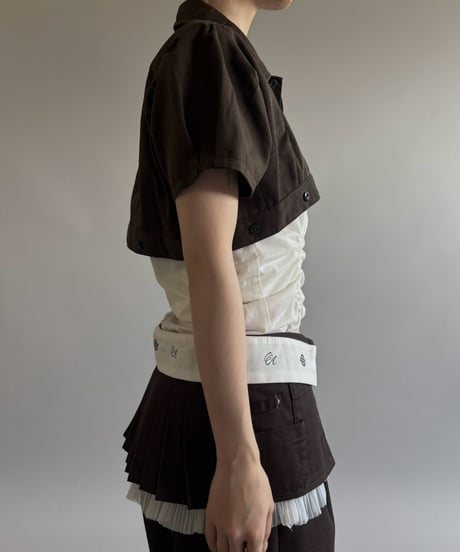 【Chinatsu Aoyama】 RE Makers Shirt Brown / 260813-024