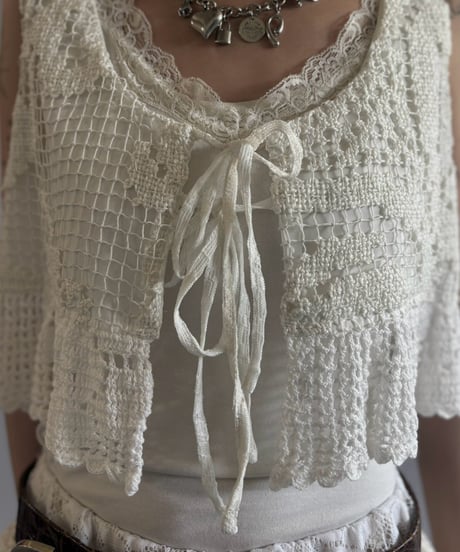 【RE;CIRCLE】  RE Crochet Short vest / 260810-037