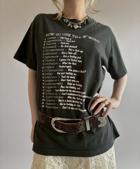 【USED】 Made in USA  Fuck Word T-Shirt/ 260711-003