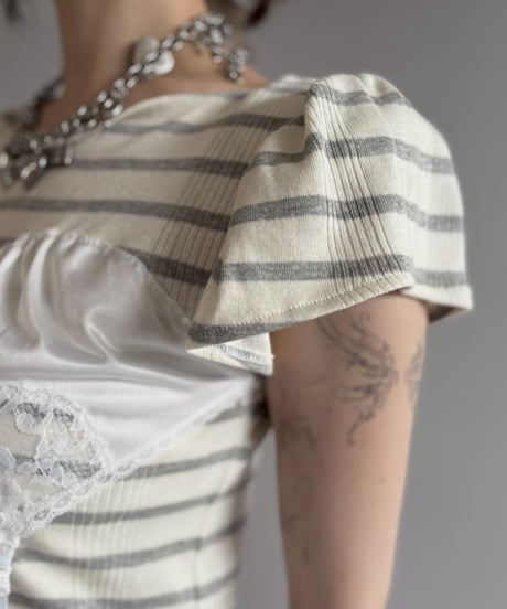 【Chinatsu Aoyama】 RE Border T-Shirt / 260716-028
