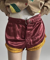 【USED】 30~40's Vintage Satin Sports Short Pants / 260926-015