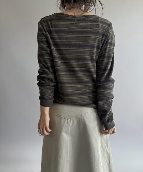 【USED】 Lauren Ralph Lauren Border Knit Top / 260905-024
