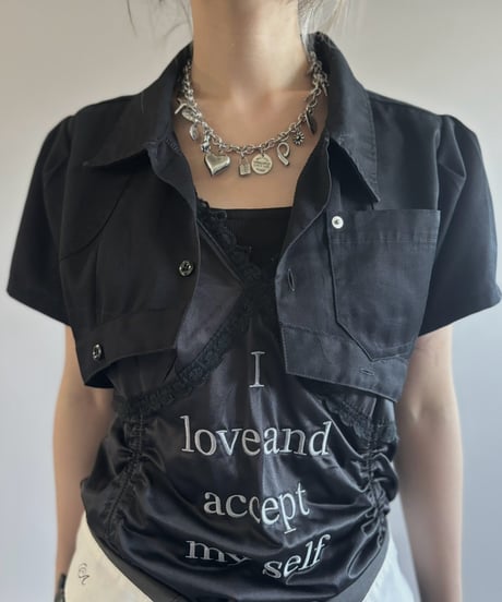 【Chinatsu Aoyama】 RE Makers Shirt Black / 260813-040