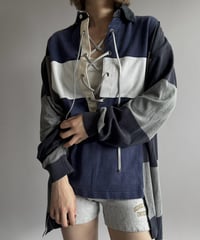 【RE;CIRCLE】 RE Lace-Up Rugger Shirt  /261015-006