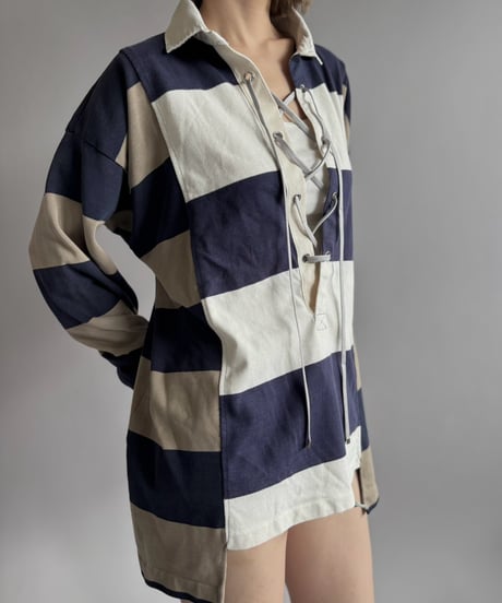 【RE;CIRCLE】 RE Lace-Up Rugger Shirt  /261015-012