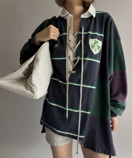 【RE;CIRCLE】 RE French Bedcover Boston Bag Wappen Ivory /261015-043
