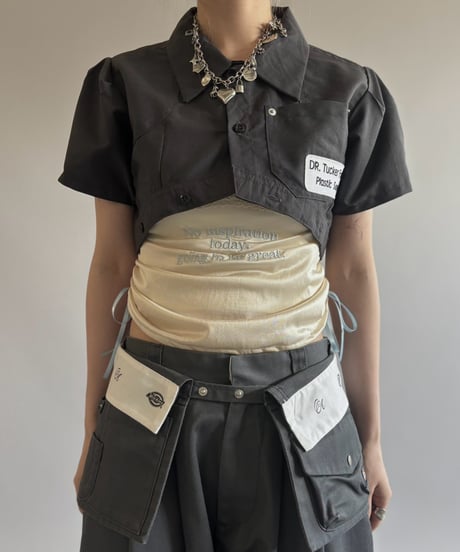 【Chinatsu Aoyama】 RE Makers Shirt Charcoal / 260813-029