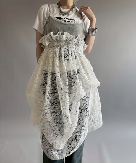 【RE;CIRCLE】RE Crochet Camisole＋Lace One-Piece / 260709-007